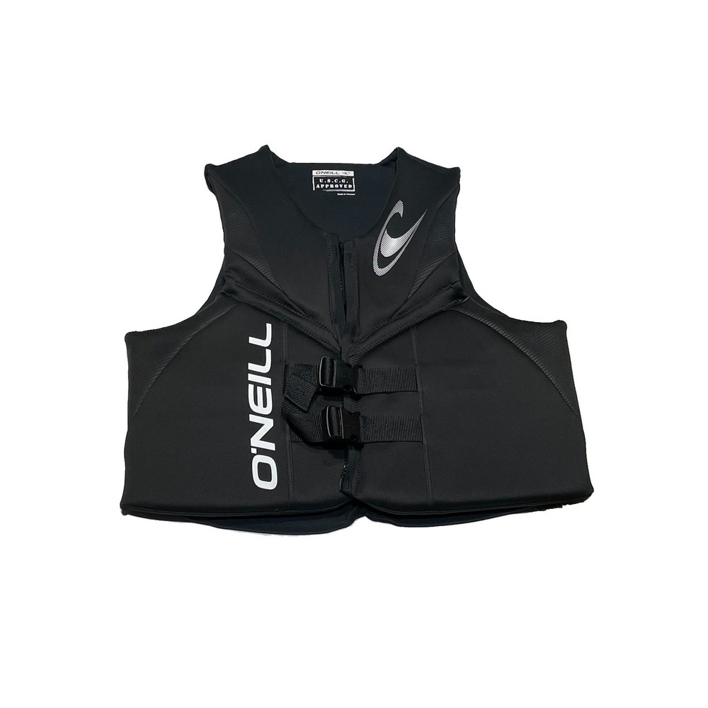O'Neill MeN Reactor FZ‎ USCG Life Vest Black/Black/Black XXX- LARGE Type III RFD
